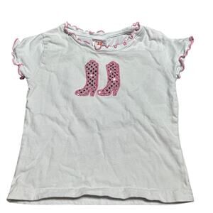 Kiddie Korral white w/pink ruffles and pink sequin boots size xs 2-4